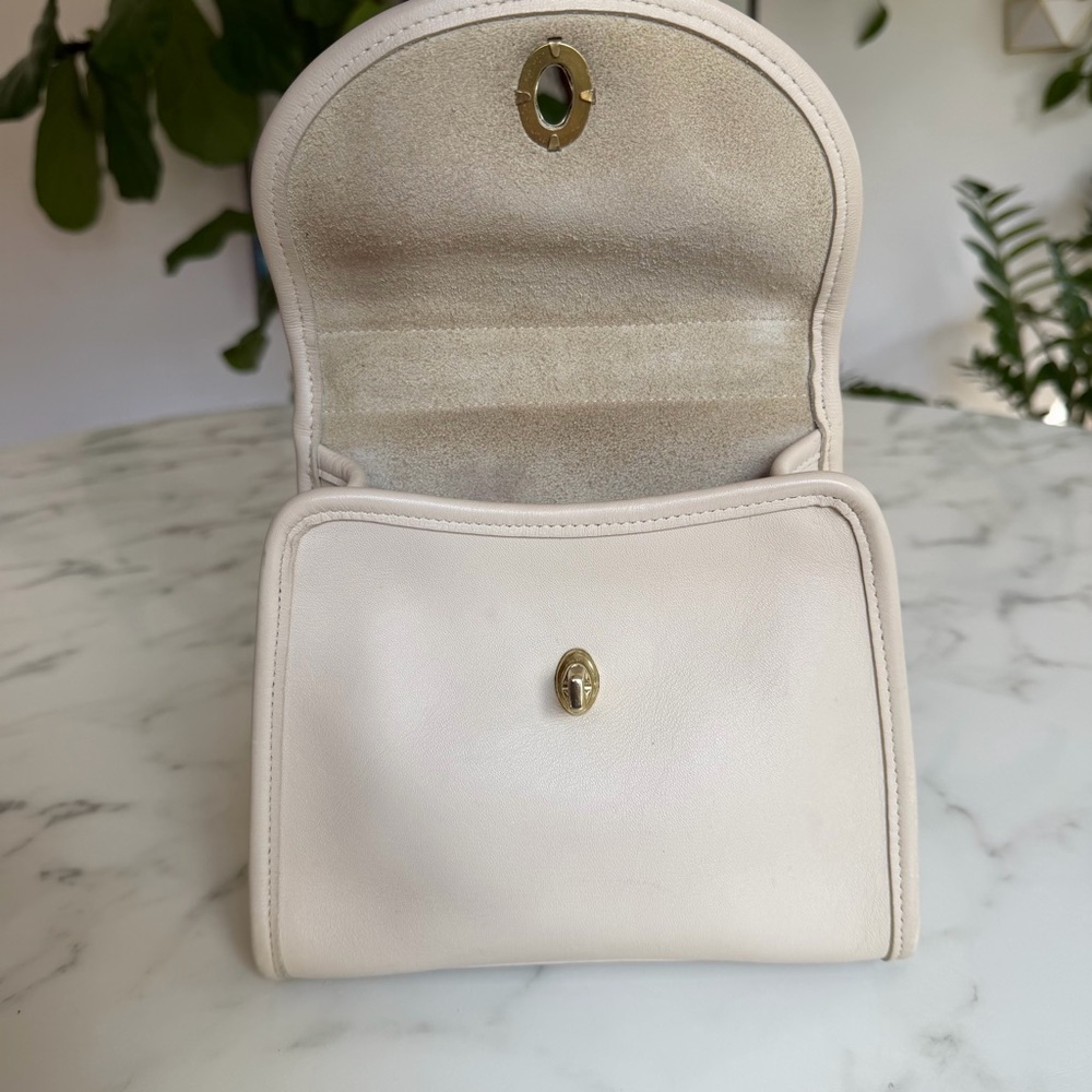 COACH Vintage Regina Top Handle Satchel Turnlock Crossbody Bag 9983 Bone Leather - Picture 5 of 16